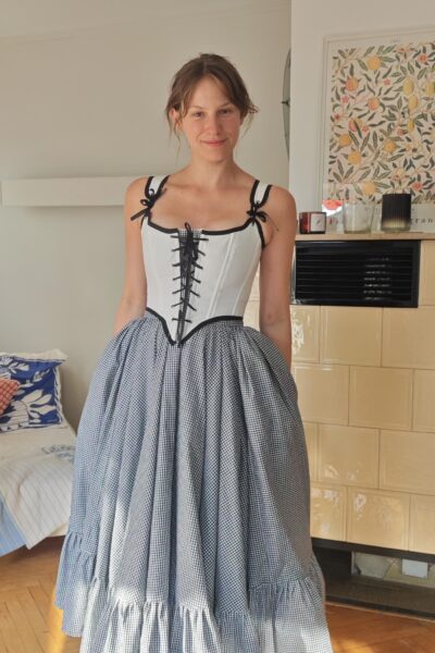 Black and White Corset